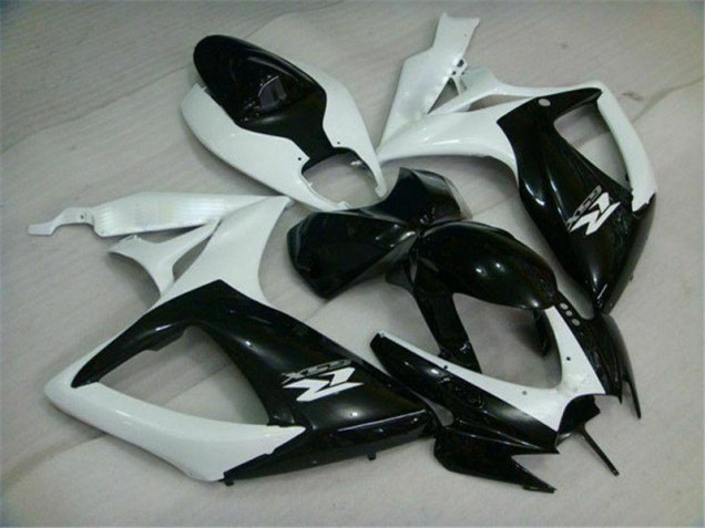 Abs 2006-2007 Black White Suzuki GSXR 600/750 Motorcycle Replacement Fairings