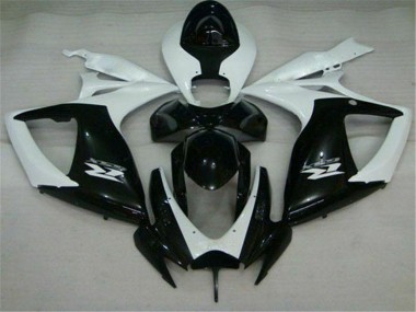 ABS 2006-2007 Black White Suzuki GSXR 600/750 K6 Motorcycle Fairing Kits & Plastic Bodywork MF1669
