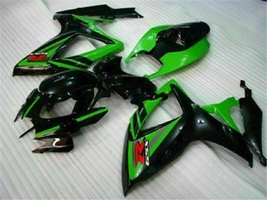 Abs 2006-2007 Black Green Suzuki GSXR 600/750 Replacement Motorcycle Fairings