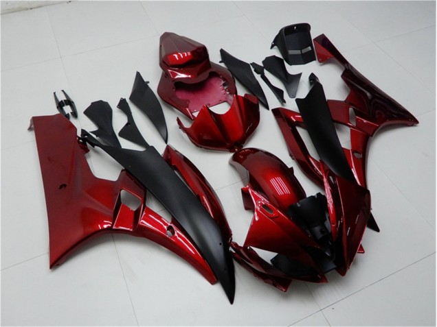 2006-2007 Red Black Yamaha YZF R6 Bike Fairings 2006-2007 Red Black Yamaha YZF R6 Bike Fairings