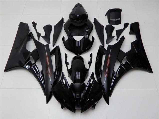 2006-2007 Glossy Matte Black Yamaha YZF R6 Motor Bike Fairings 2006-2007 Glossy Matte Black Yamaha YZF R6 Motor Bike Fairings
