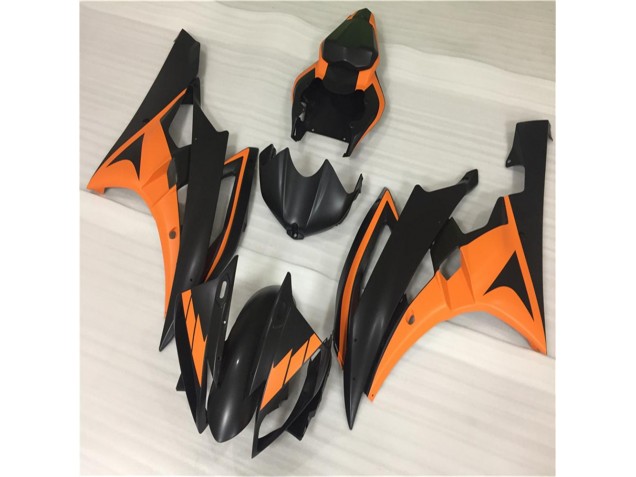 2006-2007 Orange Black Yamaha YZF R6 Bike Fairings 2006-2007 Orange Black Yamaha YZF R6 Bike Fairings