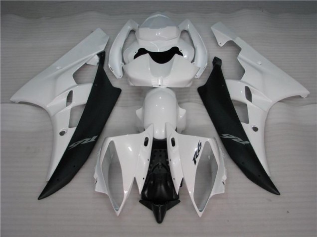 2006-2007 White Black Yamaha YZF R6 Motorcycle Bodywork 2006-2007 White Black Yamaha YZF R6 Motorcycle Bodywork