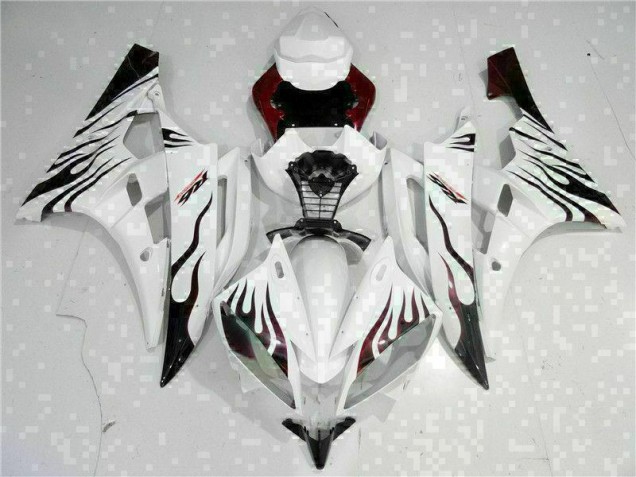 2006-2007 White Yamaha YZF R6 Motorcyle Fairings