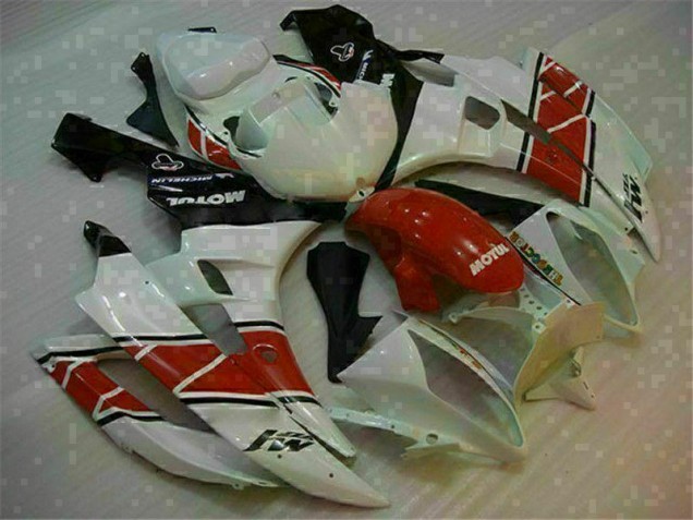 2006-2007 Red White Yamaha YZF R6 Replacement Fairings 2006-2007 Red White Yamaha YZF R6 Replacement Fairings
