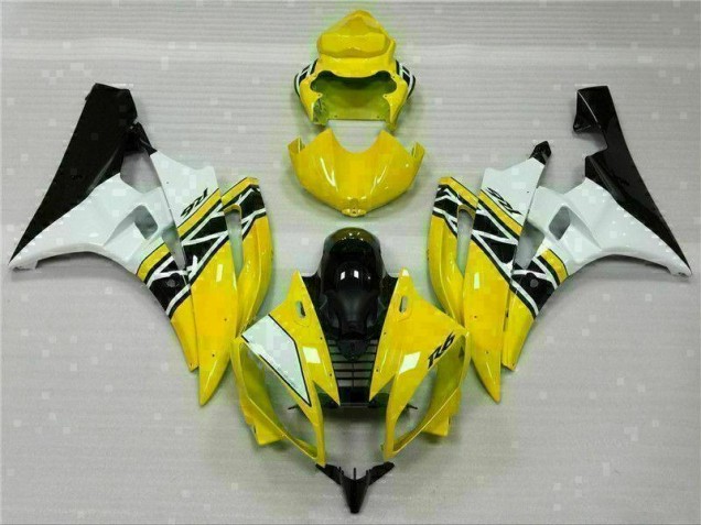 2006-2007 Yellow White Black Yamaha YZF R6 Motorcylce Fairings 2006-2007 Yellow White Black Yamaha YZF R6 Motorcylce Fairings