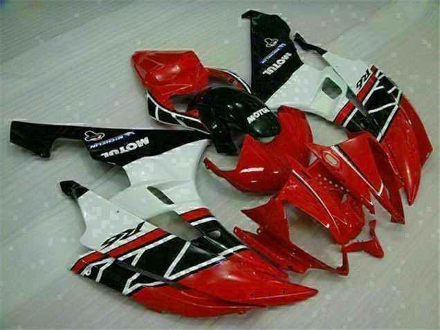2006-2007 Red White Yamaha YZF R6 Motorcycle Fairings 2006-2007 Red White Yamaha YZF R6 Motorcycle Fairings