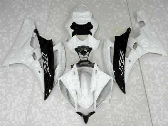 2006-2007 White Black Yamaha YZF R6 Bike Fairings 2006-2007 White Black Yamaha YZF R6 Bike Fairings