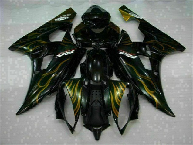 2006-2007 Black Yamaha YZF R6 Bike Fairing Kit 2006-2007 Black Yamaha YZF R6 Bike Fairing Kit