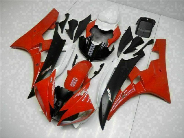 2006-2007 Red Black Yamaha YZF R6 Motorcycle Fairings Kits 2006-2007 Red Black Yamaha YZF R6 Motorcycle Fairings Kits