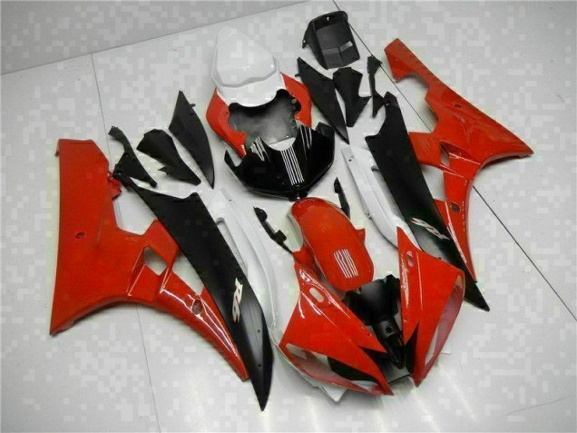 2006-2007 Red Black Yamaha YZF R6 Motorcycle Fairings Kits 2006-2007 Red Black Yamaha YZF R6 Motorcycle Fairings Kits