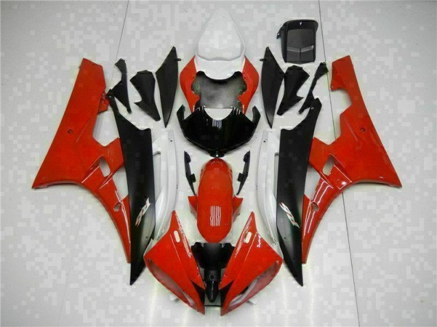 2006-2007 Red Black Yamaha YZF R6 Motorcycle Fairings Kits 2006-2007 Red Black Yamaha YZF R6 Motorcycle Fairings Kits