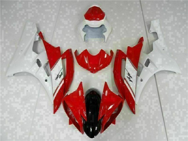 2006-2007 Red White Yamaha YZF R6 Motorcyle Fairings 2006-2007 Red White Yamaha YZF R6 Motorcyle Fairings