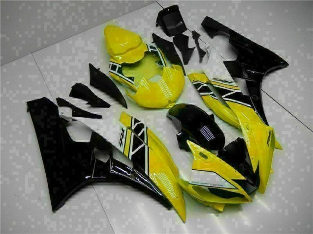 2006-2007 Yellow Black Yamaha YZF R6 Motorcycle Fairing Kit 2006-2007 Yellow Black Yamaha YZF R6 Motorcycle Fairing Kit