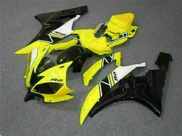 2006-2007 Yellow Yamaha YZF R6 Bike Fairing 2006-2007 Yellow Yamaha YZF R6 Bike Fairing