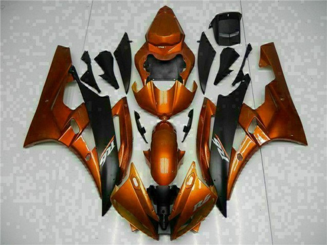 2006-2007 Orange Yamaha YZF R6 Motorbike Fairing Kits 2006-2007 Orange Yamaha YZF R6 Motorbike Fairing Kits