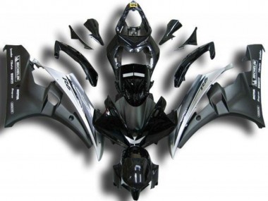 2006-2007 Black White Yamaha YZF R6 Replacement Fairings