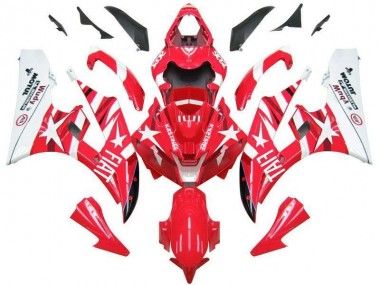 2006-2007 Red White Star Fiat Yamaha YZF R6 Motorbike Fairings