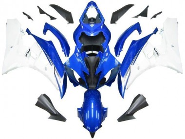 2006-2007 Blue White Yamaha YZF R6 Motorcycle Fairing Kit
