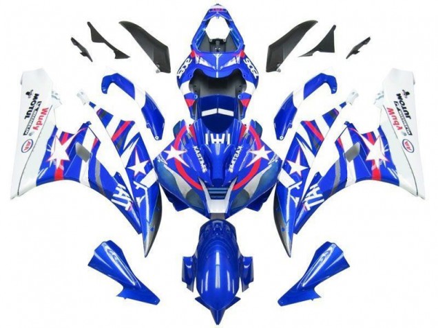 2006-2007 Blue Star Fiat Yamaha YZF R6 Replacement Motorcycle Fairings 2006-2007 Blue Star Fiat Yamaha YZF R6 Replacement Motorcycle Fairings