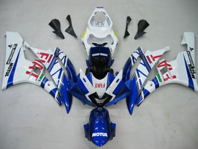 2006-2007 Blue White Motul Red Fiat Yamaha YZF R6 Motorcycle Fairings Kits 2006-2007 Blue White Motul Red Fiat Yamaha YZF R6 Motorcycle Fairings Kits