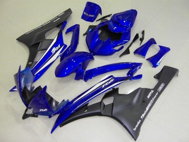 2006-2007 Blue Black Yamaha YZF R6 Motorcyle Fairings 2006-2007 Blue Black Yamaha YZF R6 Motorcyle Fairings