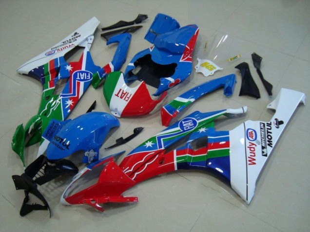 2006-2007 Blue Red White Green Yamaha YZF R6 Motorbike Fairing 2006-2007 Blue Red White Green Yamaha YZF R6 Motorbike Fairing