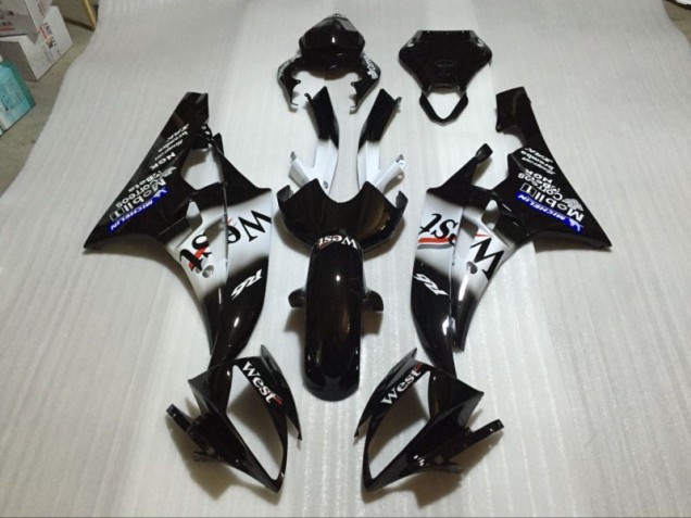 2006-2007 Glossy Black Yamaha YZF R6 Bike Fairing 2006-2007 Glossy Black Yamaha YZF R6 Bike Fairing