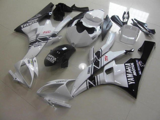 2006-2007 Black White Yamaha YZF R6 Motorcycle Fairing Kits 2006-2007 Black White Yamaha YZF R6 Motorcycle Fairing Kits