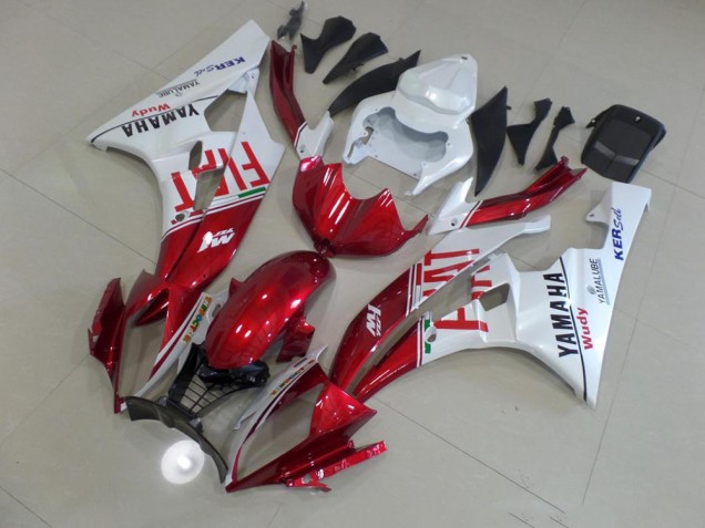 2006-2007 Red Fiat Yamaha YZF R6 Motorcyle Fairings 2006-2007 Red Fiat Yamaha YZF R6 Motorcyle Fairings