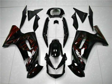 Abs 2006-2008 Red Flame Kawasaki EX650 Motorcycle Fairing