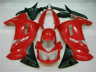 Abs 2006-2008 Glossy Red Kawasaki EX650 Motorbike Fairing