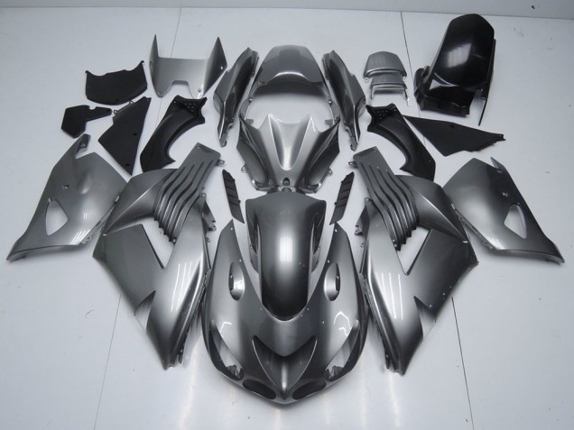 Abs 2006-2011 Glossy Grey Kawasaki ZX14R ZZR1400 Replacement Motorcycle Fairings
