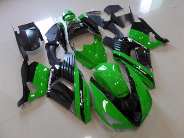 ABS 2006-2011 Green and Black Kawasaki Ninja ZX14R Motorcycle Fairing Kits & Plastic Bodywork MF3818