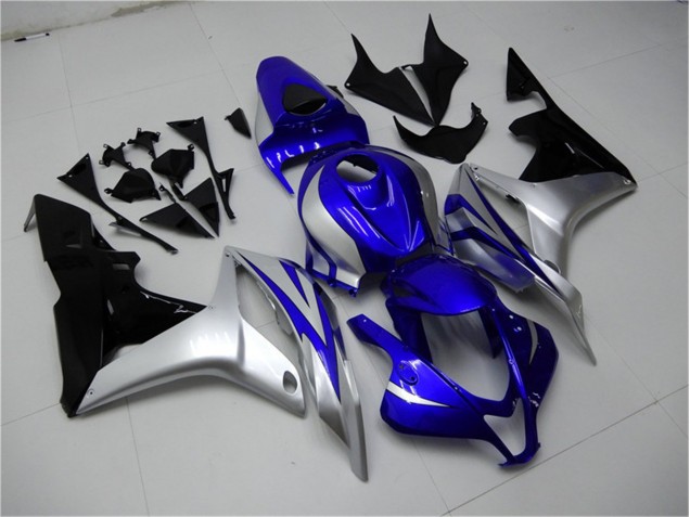 2007-2008 Blue Silver Black Honda CBR600RR Replacement Motorcycle Fairings