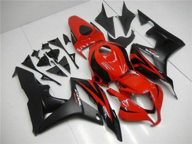 2007-2008 Black Red Honda CBR600RR Motor Bike Fairings