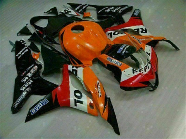 2007-2008 Orange Black Repsol Honda CBR600RR Motorcycle Replacement Fairings 2007-2008 Orange Black Repsol Honda CBR600RR Motorcycle Replacement Fairings