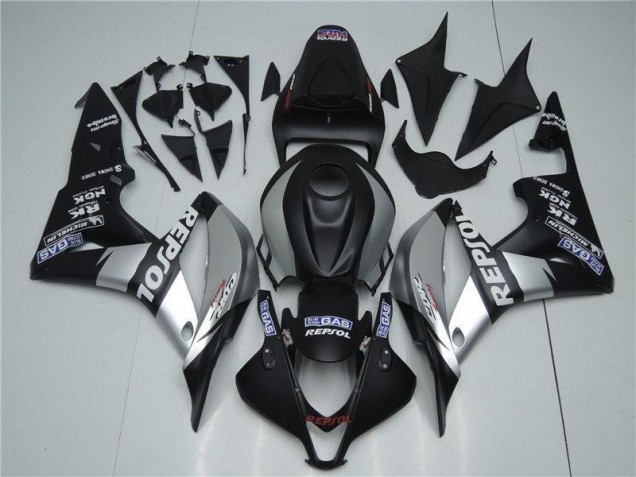 2007-2008 Silver Repsol Black Honda CBR600RR Bike Fairings 2007-2008 Silver Repsol Black Honda CBR600RR Bike Fairings