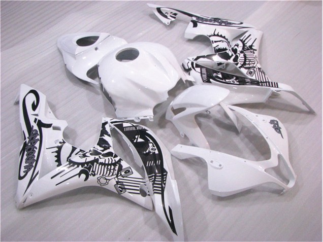 2007-2008 Black White Honda CBR600RR Replacement Motorcycle Fairings 2007-2008 Black White Honda CBR600RR Replacement Motorcycle Fairings