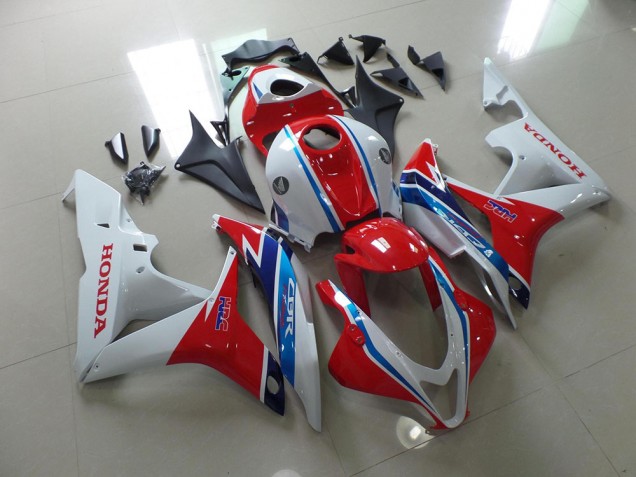 2007-2008 White Red Blue HRC Honda CBR600RR Bike Fairing Kit 2007-2008 White Red Blue HRC Honda CBR600RR Bike Fairing Kit