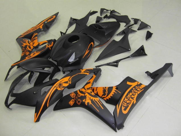 2007-2008 Matte Black Orange Sticker Honda CBR600RR Motorbike Fairing 2007-2008 Matte Black Orange Sticker Honda CBR600RR Motorbike Fairing