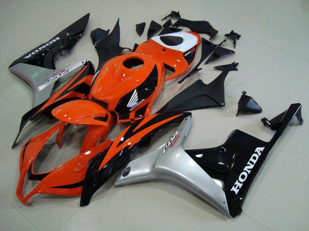 2007-2008 Orange Silver Black Honda CBR600RR Motorcyle Fairings 2007-2008 Orange Silver Black Honda CBR600RR Motorcyle Fairings