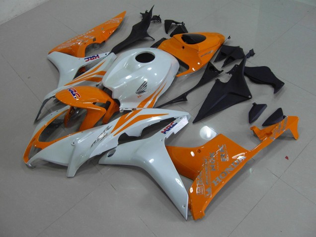 2007-2008 Pearl White Orange Honda CBR600RR Motorcylce Fairings 2007-2008 Pearl White Orange Honda CBR600RR Motorcylce Fairings