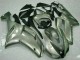 2007-2008 Silver Kawasaki ZX6R Motorcycle Fairings Kits