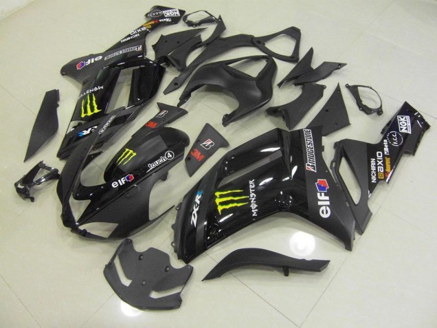 2007-2008 Black Monster Kawasaki ZX6R Motorcylce Fairings 2007-2008 Black Monster Kawasaki ZX6R Motorcylce Fairings