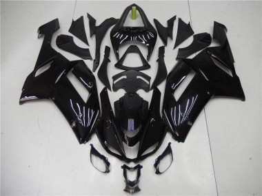 Abs 2007-2008 Glossy Black Kawasaki ZX6R Motorcycle Bodywork