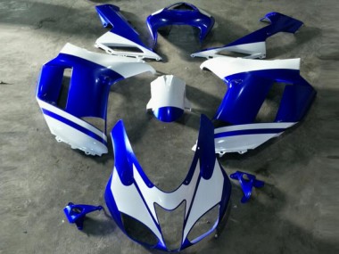 Abs 2007-2008 Blue White Kawasaki ZX6R Motorcycle Replacement Fairings