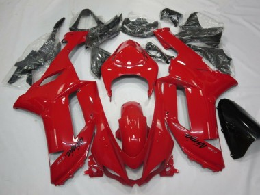 Abs 2007-2008 Red Kawasaki ZX6R Motor Fairings