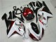 2007-2008 White Black Red Kawasaki ZX6R Motorbike Fairings