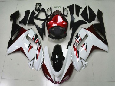 Abs 2007-2008 White Black Red Kawasaki ZX6R Motorbike Fairings